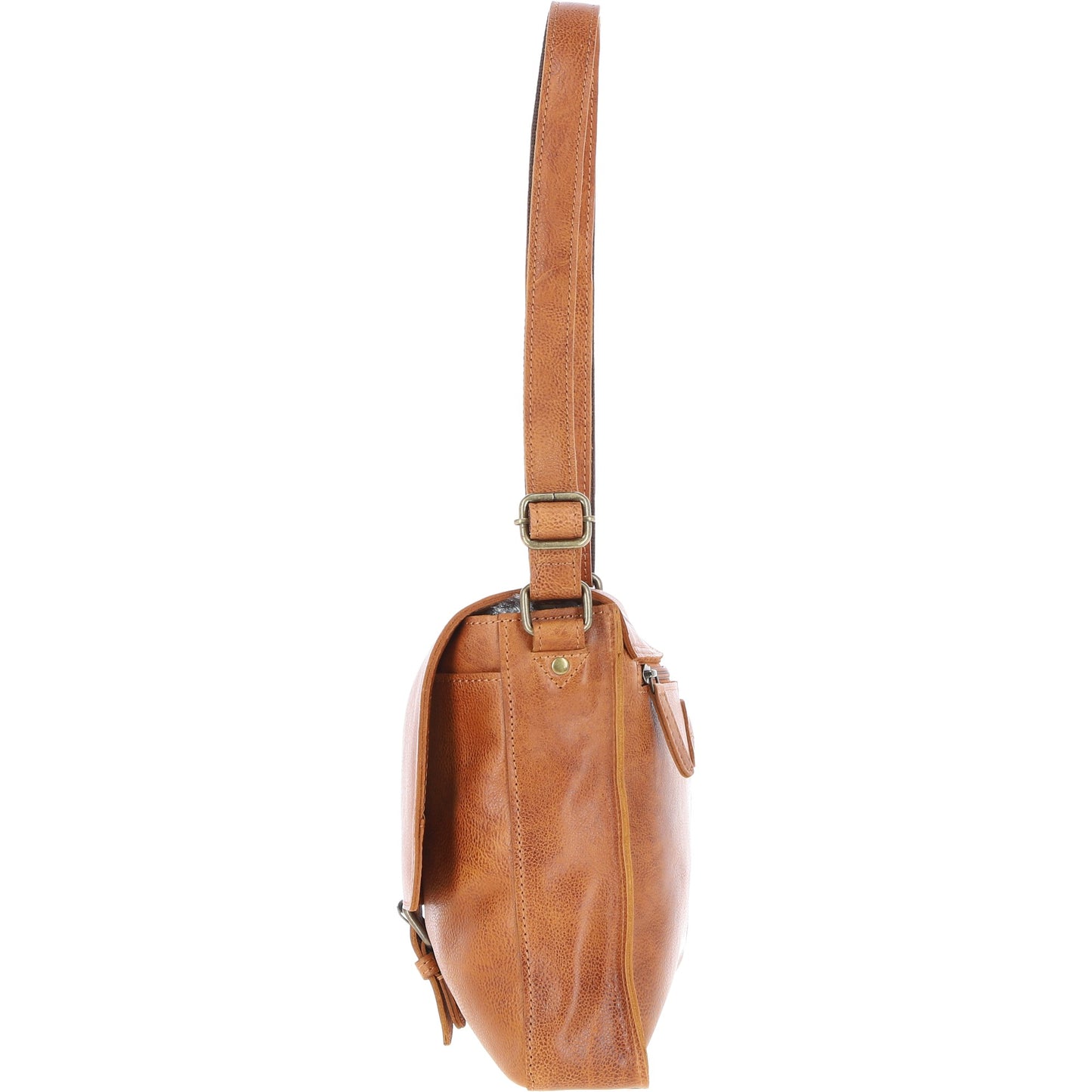 Ashwood Leather David Tan Large Leather Messenger Bag