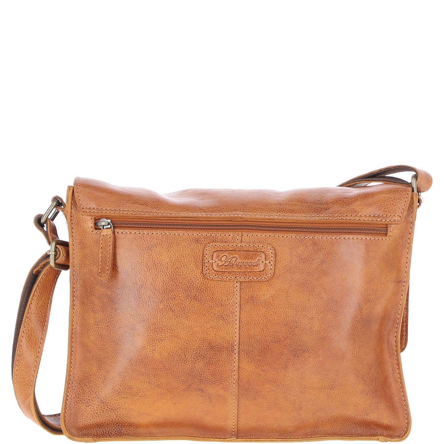 Ashwood Leather David Tan Large Leather Messenger Bag