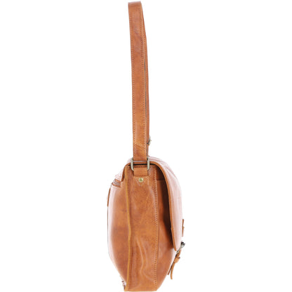 Ashwood Leather David Tan Large Leather Messenger Bag