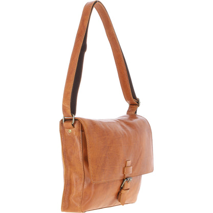 Ashwood Leather David Tan Large Leather Messenger Bag