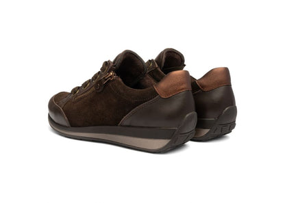 Ara 12-64587 23 Osaka Highsoft Cacao Moro Mocca Brown Suede H Fit Trainers