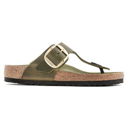 Birkenstock 1024078 Gizeh Big Buckle Oiled Leather Olive Green Sandals
