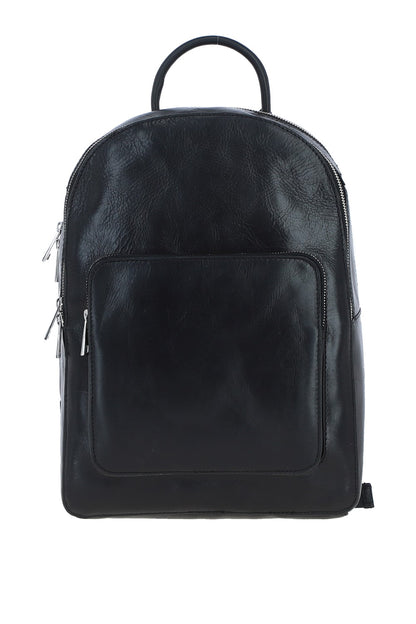 Ashwood Leather PL-46 Black Leather Rucksack