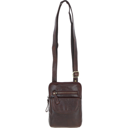 Ashwood Leather G-11 Brandy Crossbody Bag