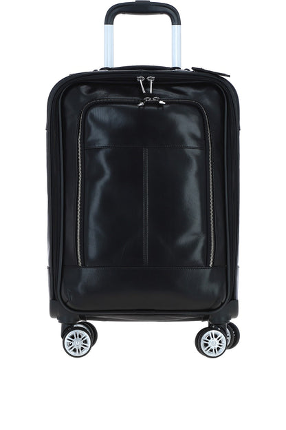 Ashwood Leather PL-52 Temponada Black Cabin Trolley Bag