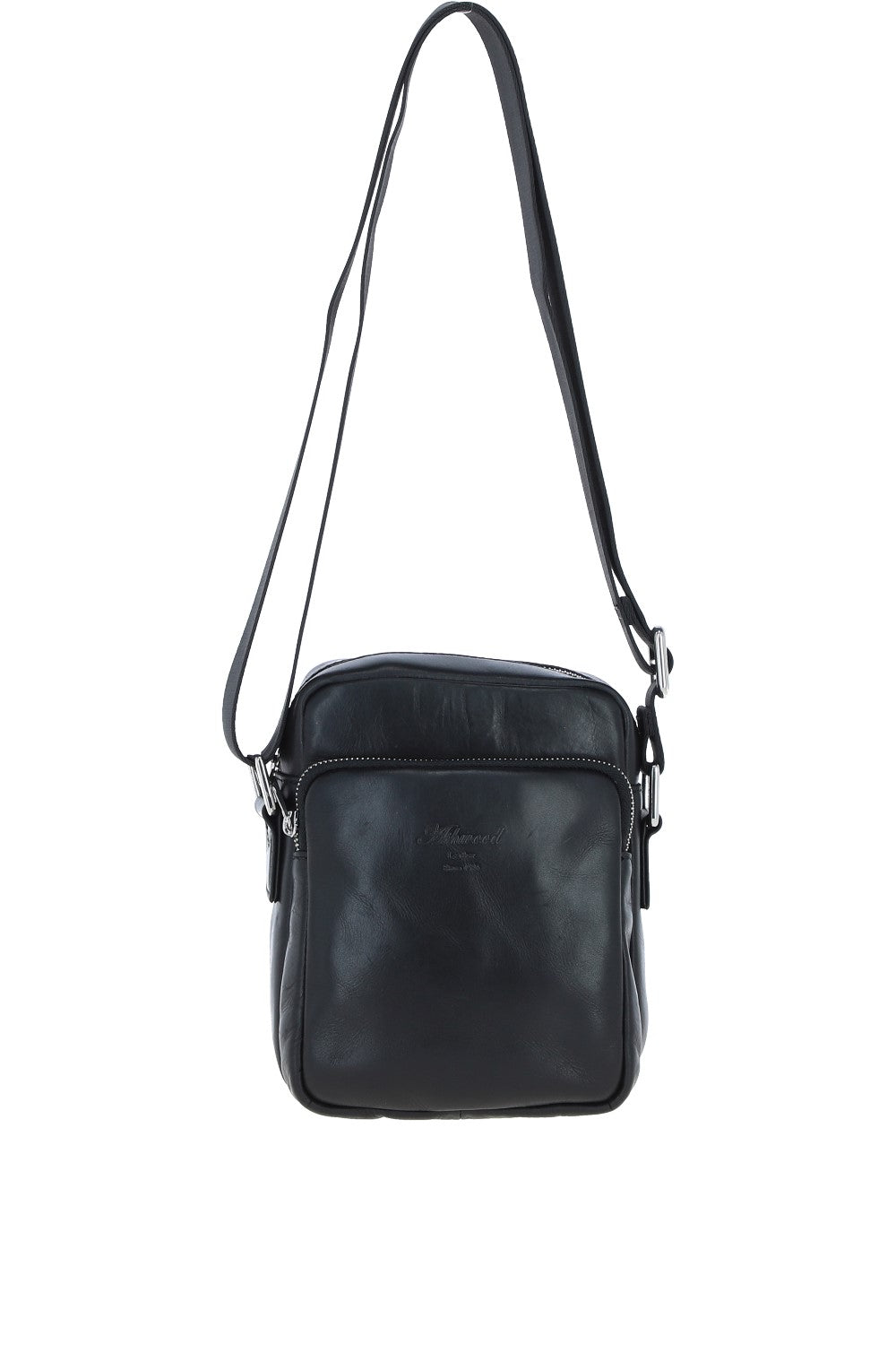 Ashwood Leather PL-43 Black Leather Cross Body Bag