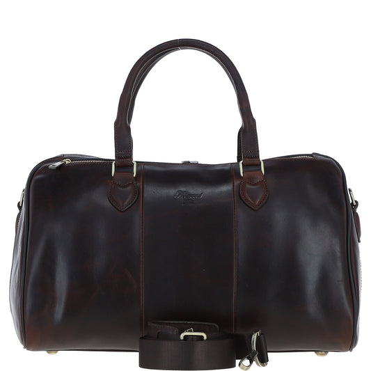 Ashwood Leather PL-47 Brown Leather Weekender Bag
