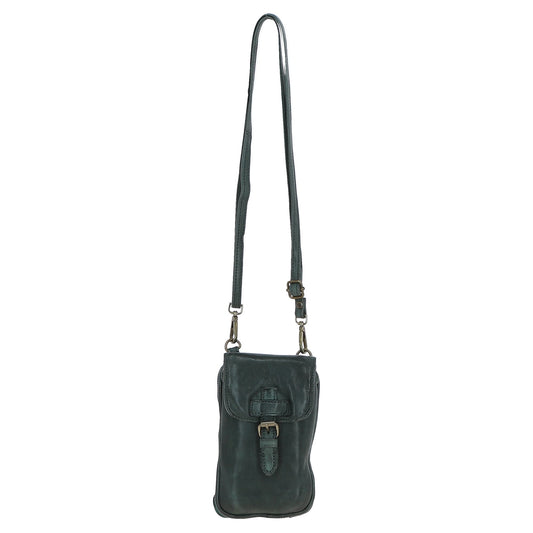 Ashwood Leather D-99 Green Leather Phone Bag