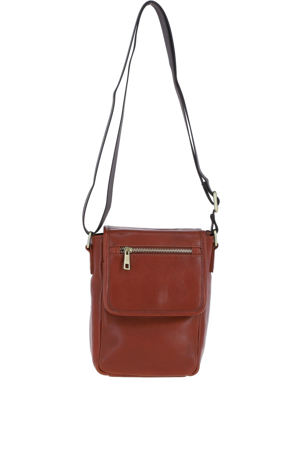 Ashwood Leather PL-44 Tan Leather Cross Body Bag