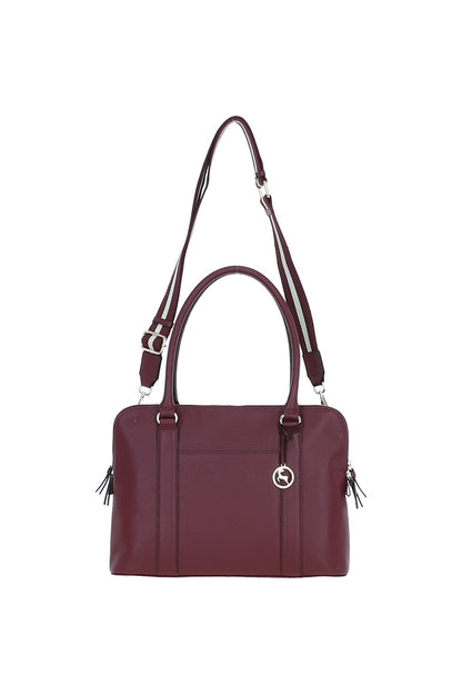 Ashwood Leather X-39 Rose Wine Handbag