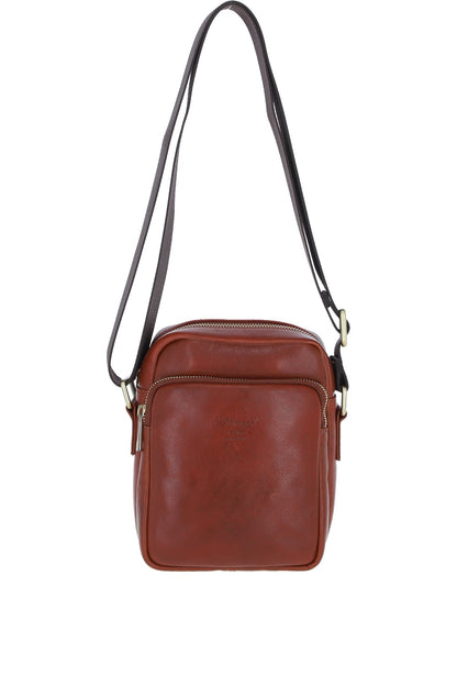Ashwood Leather PL-43 Tan Leather Cross Body Bag