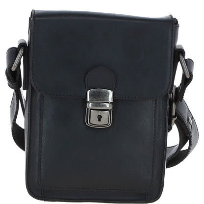 Ashwood Leather S-60 Black Crossbody Bag