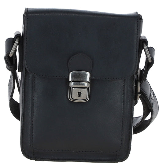 Ashwood Leather S-60 Black Crossbody Bag
