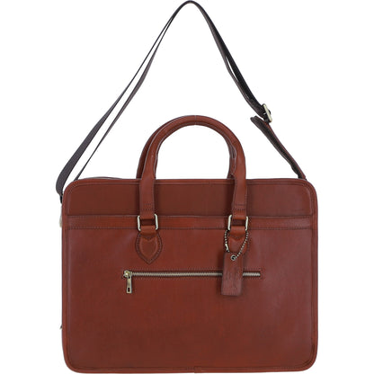 Ashwood Leather PL-48 Tan Leather Business Case