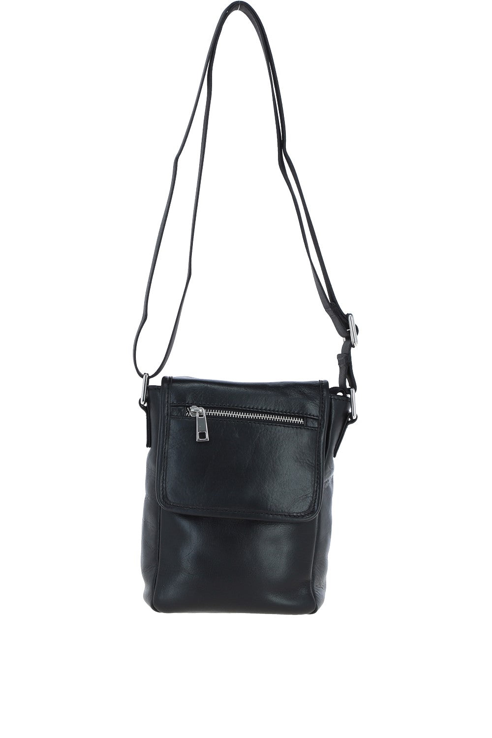 Ashwood Leather PL-44 Black Leather Cross Body Bag