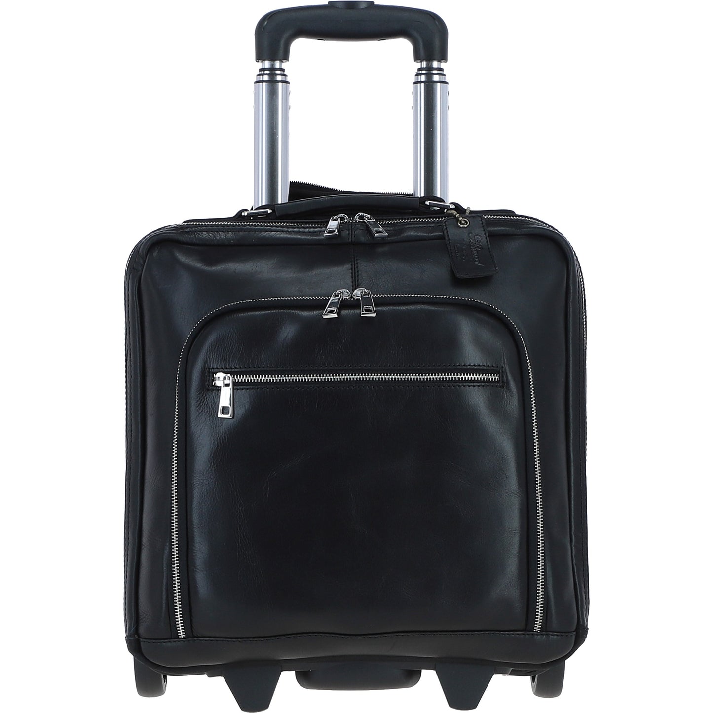 Ashwood Leather PL-51 Black Leather Business Trolley