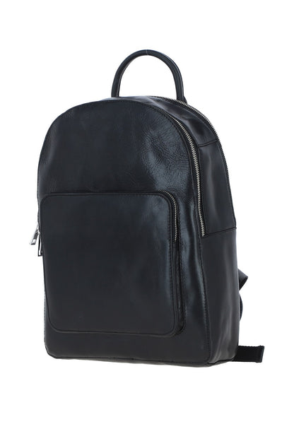 Ashwood Leather PL-46 Black Leather Rucksack