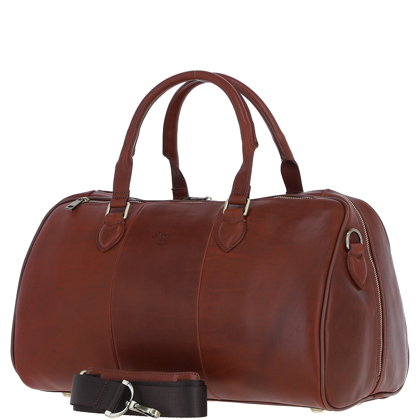 Ashwood Leather PL-47 Tan Leather Weekender Bag
