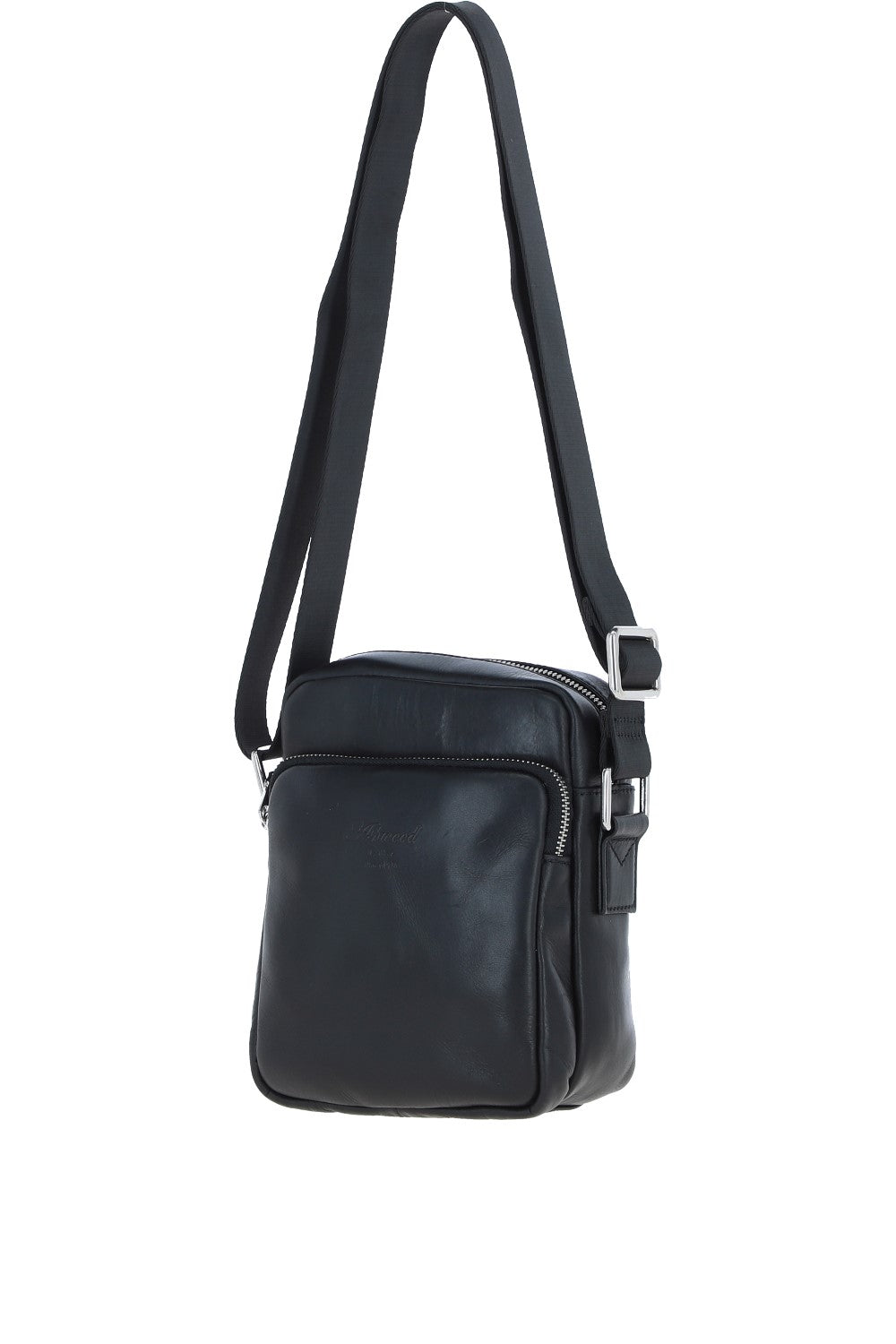 Ashwood Leather PL-43 Black Leather Cross Body Bag