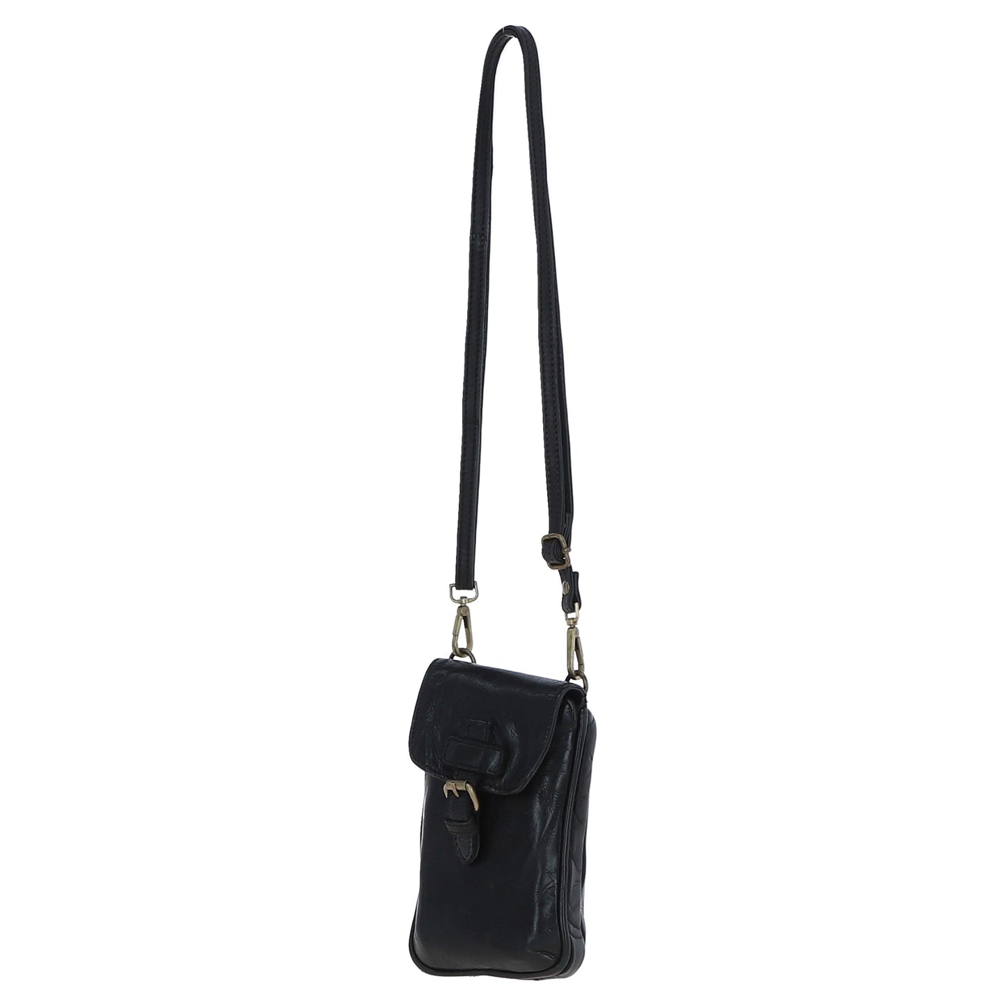 Ashwood Leather D-99 Black Phone Bag