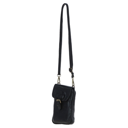 Ashwood Leather D-99 Black Phone Bag