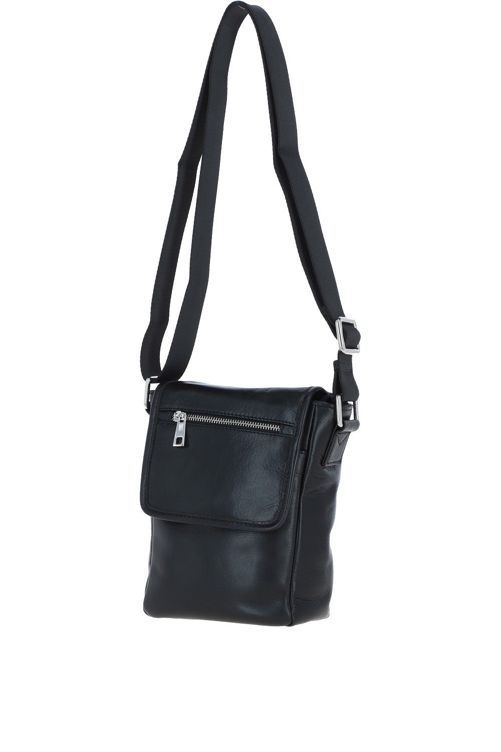 Ashwood Leather PL-44 Black Leather Cross Body Bag
