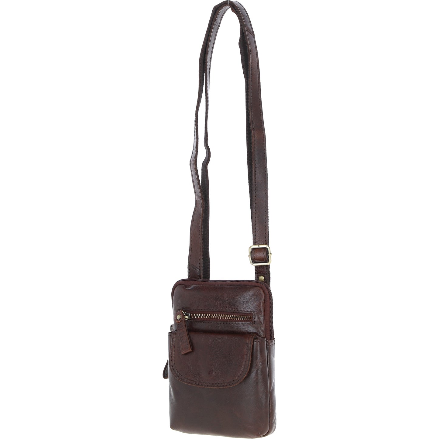 Ashwood Leather G-11 Brandy Crossbody Bag