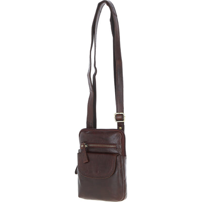 Ashwood Leather G-11 Brandy Crossbody Bag