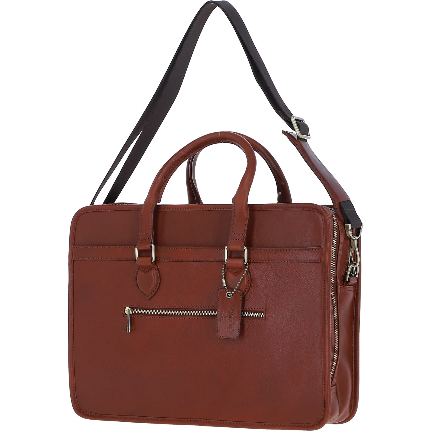 Ashwood Leather PL-48 Tan Leather Business Case