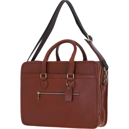 Ashwood Leather PL-48 Tan Leather Business Case