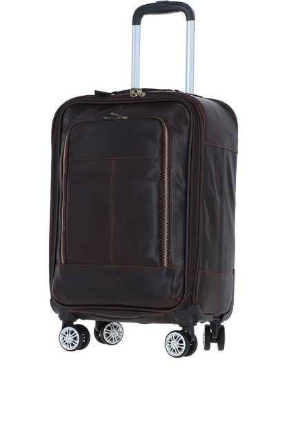 Ashwood Leather PL-52 Temponada Brown Cabin Trolley Bag