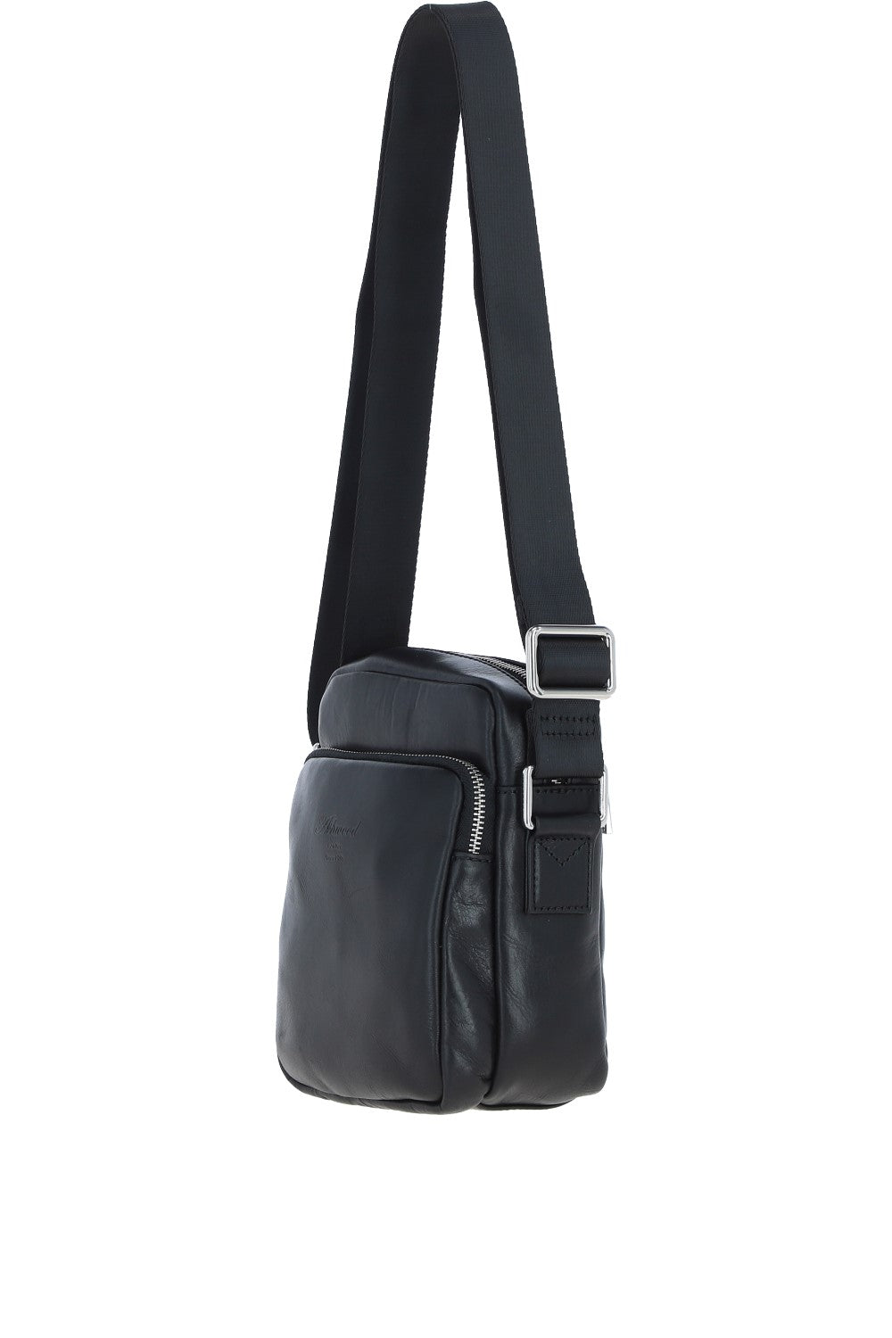 Ashwood Leather PL-43 Black Leather Cross Body Bag