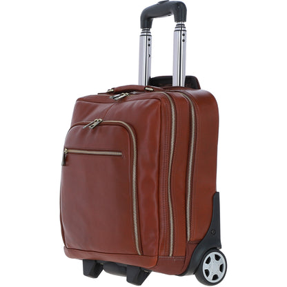 Ashwood Leather PL-51 Tan Leather Business Trolley