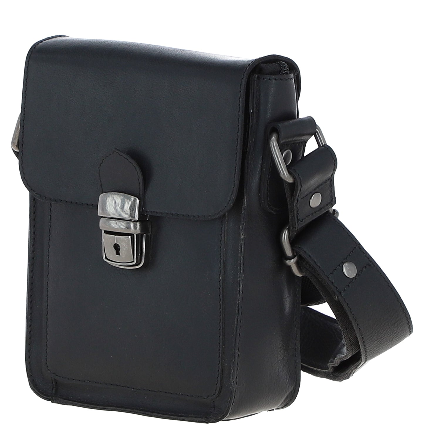 Ashwood Leather S-60 Black Crossbody Bag