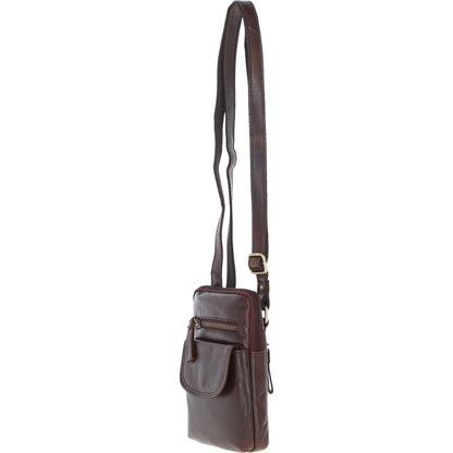 Ashwood Leather G-11 Brandy Crossbody Bag