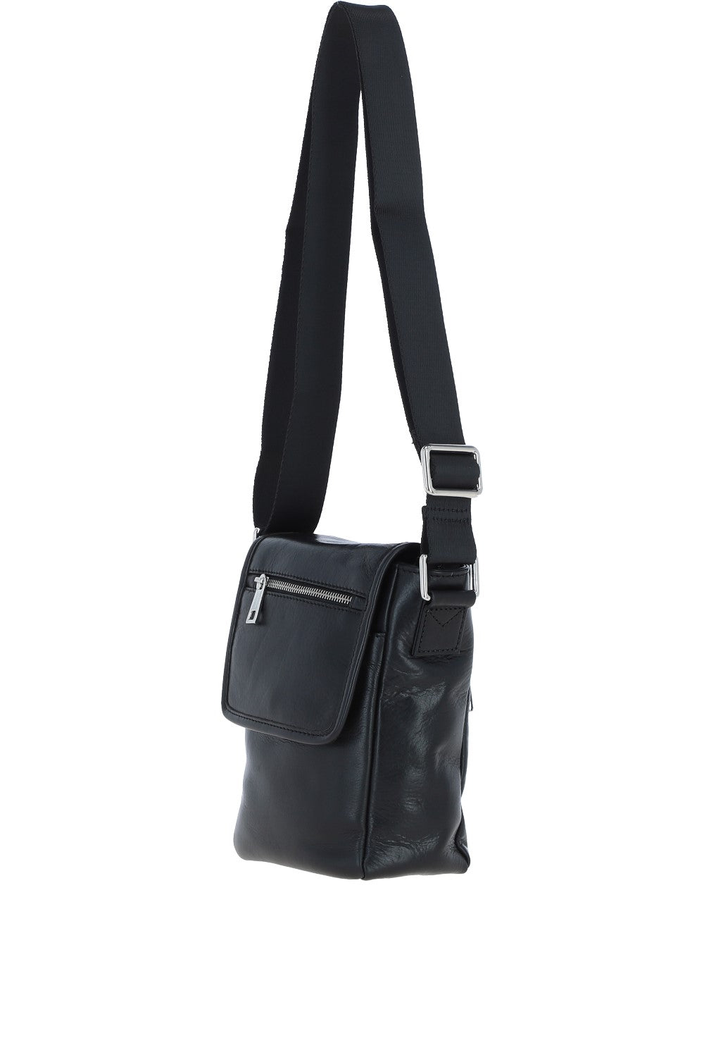 Ashwood Leather PL-44 Black Leather Cross Body Bag