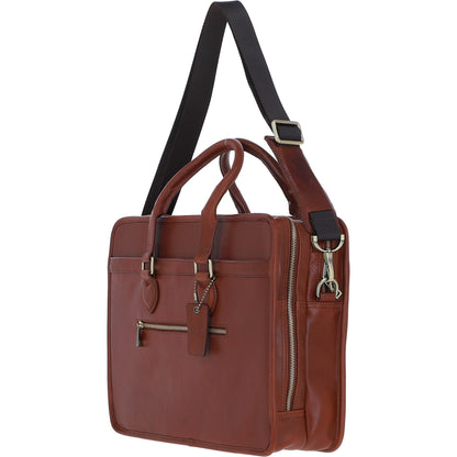 Ashwood Leather PL-48 Tan Leather Business Case