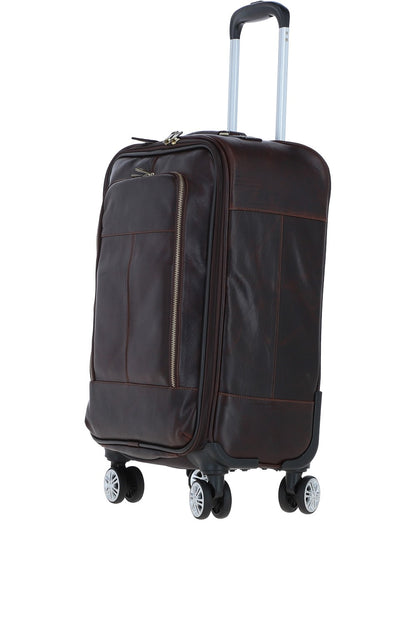 Ashwood Leather PL-52 Temponada Brown Cabin Trolley Bag