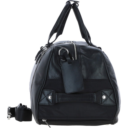 Ashwood Leather PL-50 Black Leather Duffel Trolley Bag