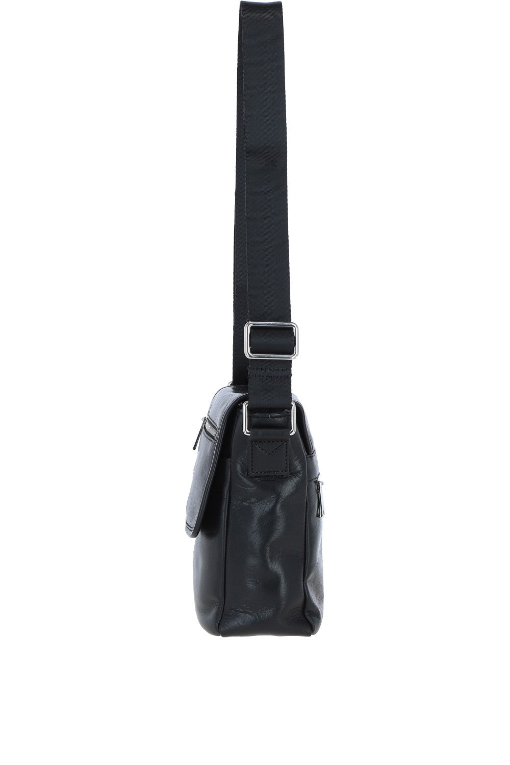 Ashwood Leather PL-44 Black Leather Cross Body Bag