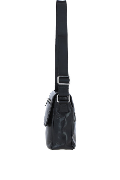 Ashwood Leather PL-44 Black Leather Cross Body Bag