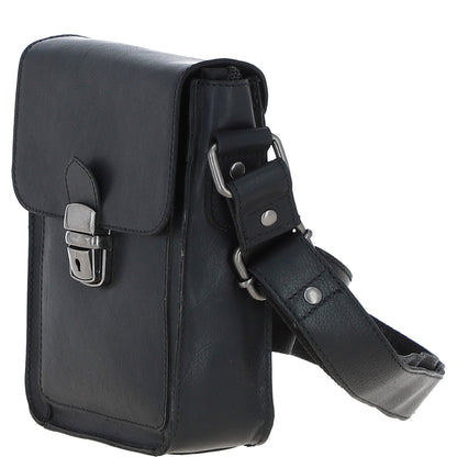 Ashwood Leather S-60 Black Crossbody Bag