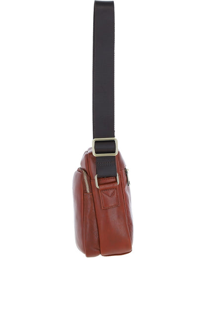 Ashwood Leather PL-43 Tan Leather Cross Body Bag