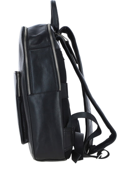 Ashwood Leather PL-46 Black Leather Rucksack