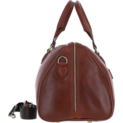 Ashwood Leather PL-47 Tan Leather Weekender Bag
