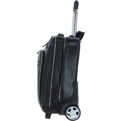 Ashwood Leather PL-51 Black Leather Business Trolley