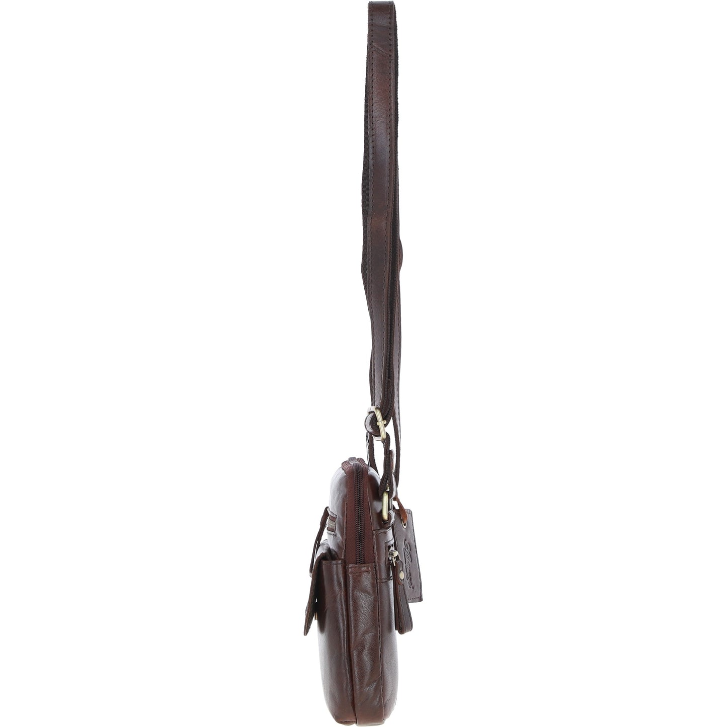 Ashwood Leather G-11 Brandy Crossbody Bag
