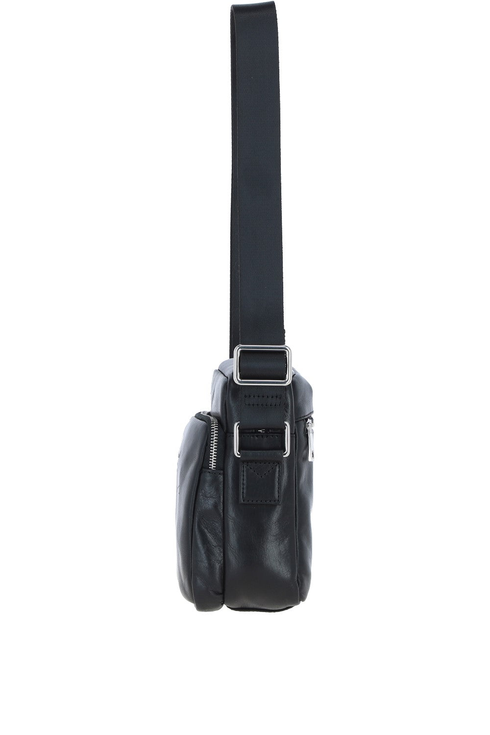 Ashwood Leather PL-43 Black Leather Cross Body Bag