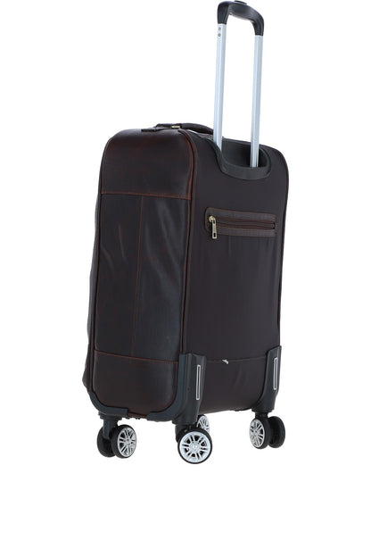 Ashwood Leather PL-52 Temponada Brown Cabin Trolley Bag