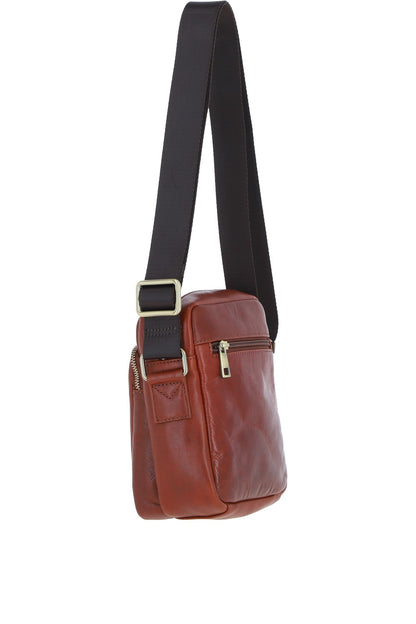 Ashwood Leather PL-43 Tan Leather Cross Body Bag